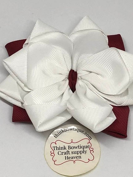 Grosgrain ribbon petal flower tutorial