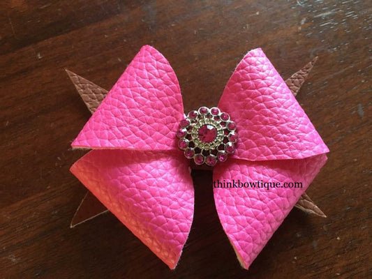 Make a leatherette bow with template