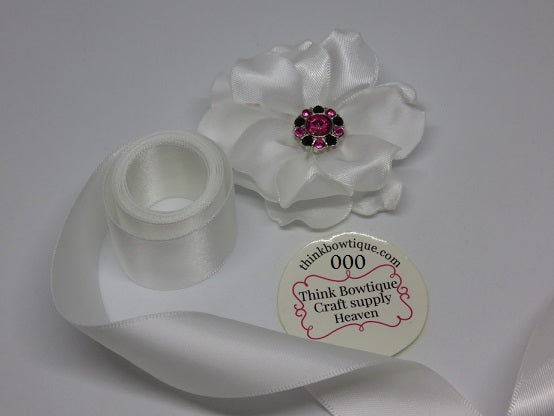 000 Off white Double sided satin ribbon Australia