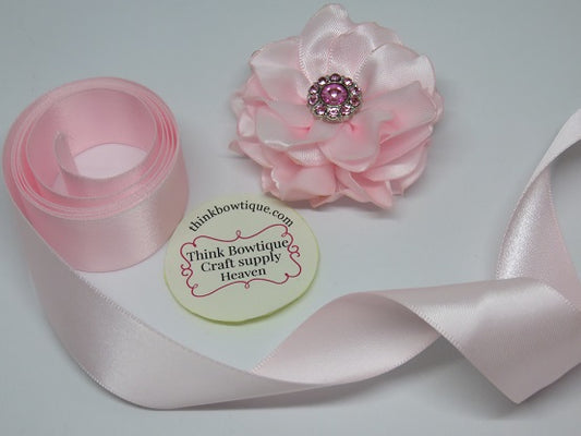 115 Powder pink satin ribbon Australia