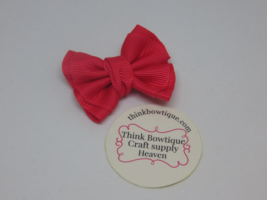 How to make Hot red grosgrain ribbon Amelia bow Australia