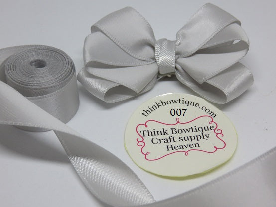 007 Shell grey satin ribbon Australia