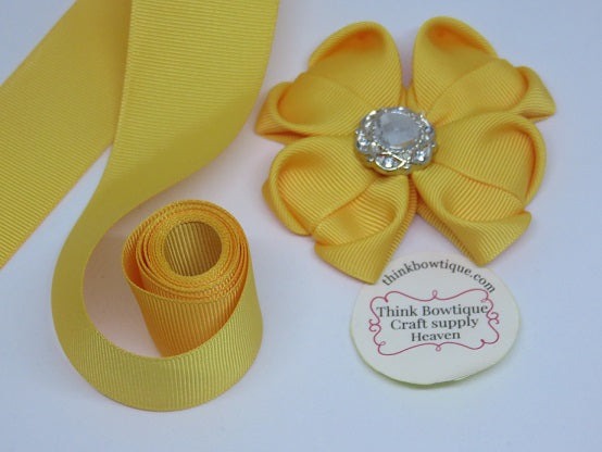 660 Yellow Gold Grosgrain ribbon Australia - school colour ribbons