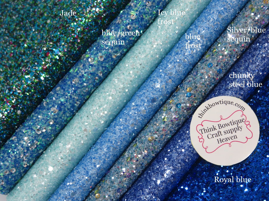 Chunky Glitter faux leatherette sheets