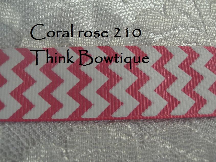 9mm - 3/8 chevron printed grosgrain ribbon 5 metres ALL colours