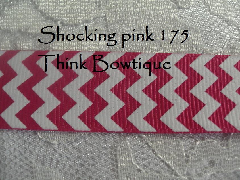 9mm - 3/8 chevron printed grosgrain ribbon 5 metres ALL colours