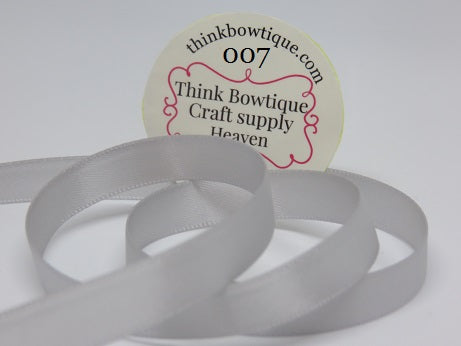 007 Shell grey Double sided satin ribbon Australia