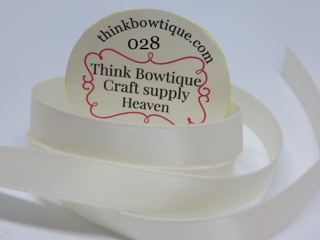 028 Antique white Double sided satin ribbon Australia