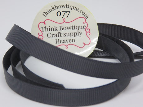 077 Charcoal Grosgrain ribbon Australia