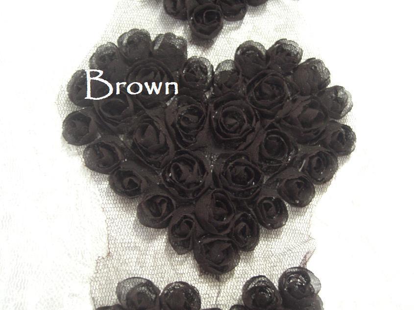 11cm x 10cm Rose mesh HEARTS