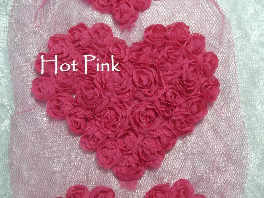 11cm x 10cm Rose mesh HEARTS