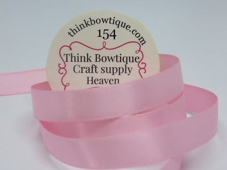 154 Rose pink Double sided satin ribbon Australia