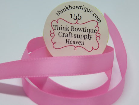 155 Geranium pink Double sided satin ribbon Australia