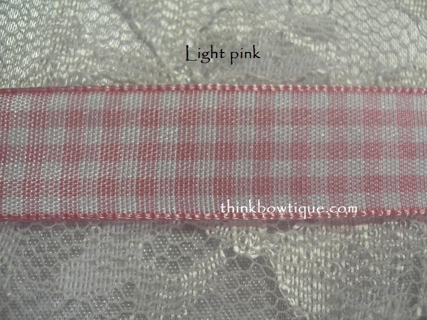 Light pink Gingham ribbons Australia