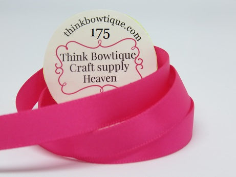 175 Shocking pink Double sided satin ribbon Australia