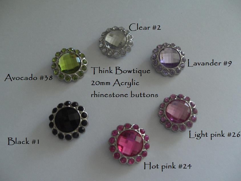 20mm Acrylic rhinestone button