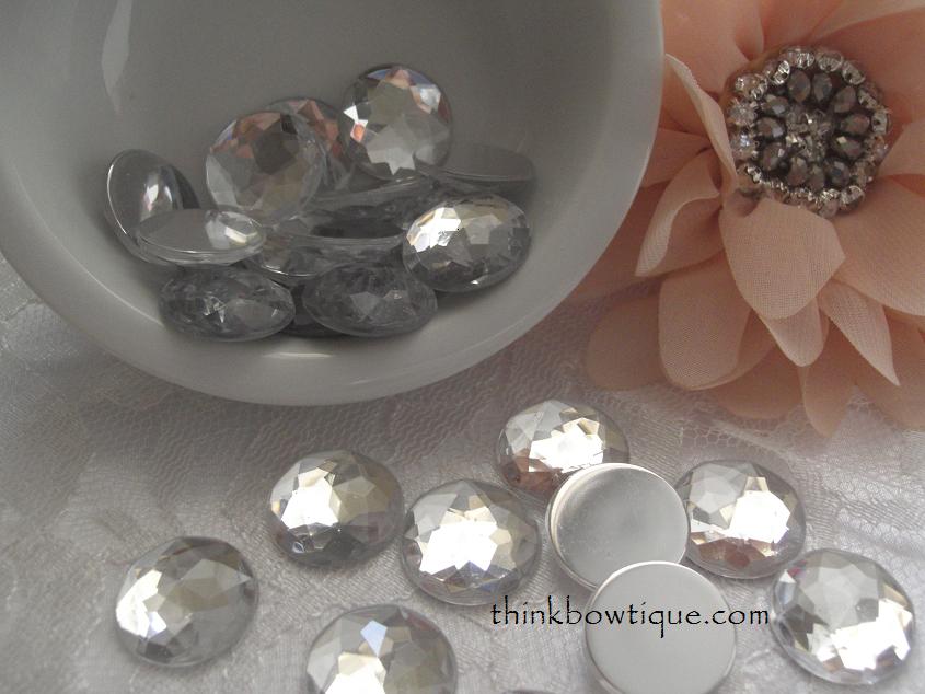 20mm Flatback acrylic rhinestones