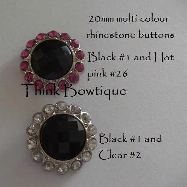 20mm Acrylic rhinestone button