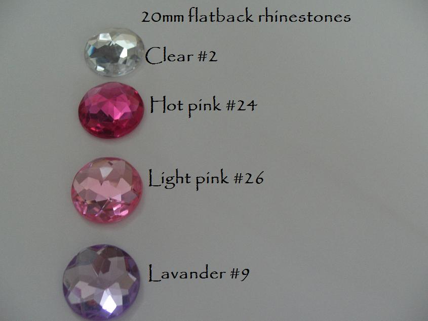 20mm Flatback acrylic rhinestones in Australia