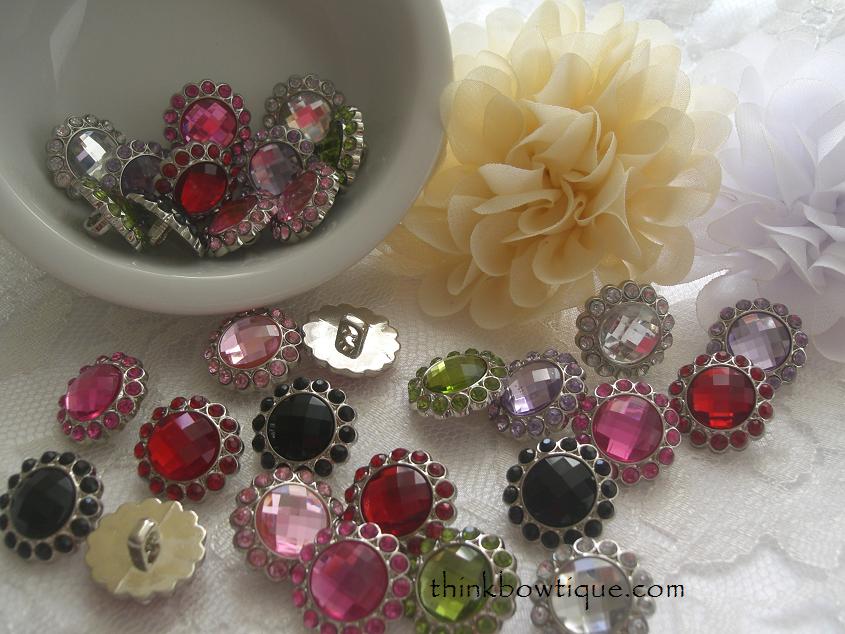 20mm Acrylic rhinestone buttons Australia