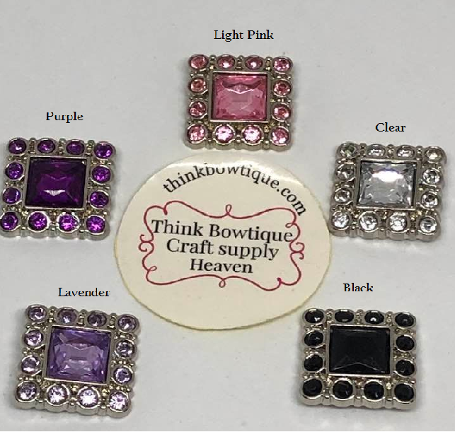 21mm Square Acrylic Rhinestone buttons