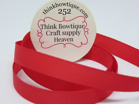 252 Hot Red Grosgrain ribbon Australia