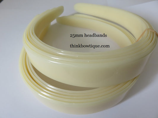 25mm tapered plastic headbands Australia