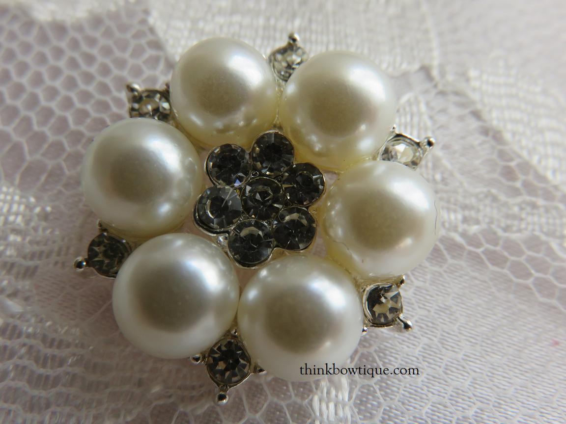 26mm Rhinestone and pearl flatback embellishments