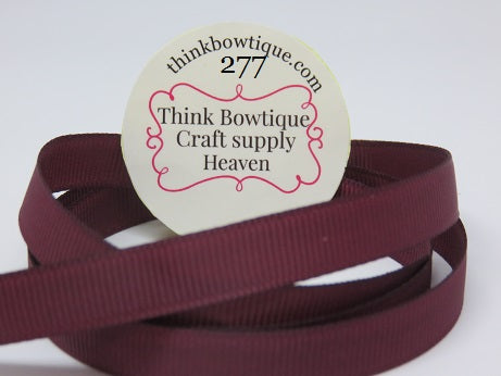 277 Burgundy Grosgrain ribbon Australia