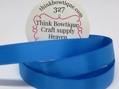 327 Aegean blue Double sided satin ribbon Australia