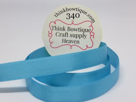 340 Turquoise Double sided satin ribbon Australia