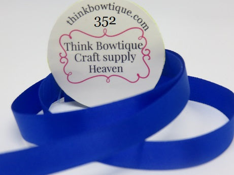 352 Electric blue double sided satin ribbon Australia