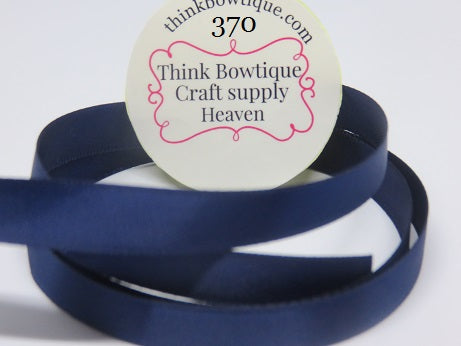 370 Navy double sided satin ribbon Australia