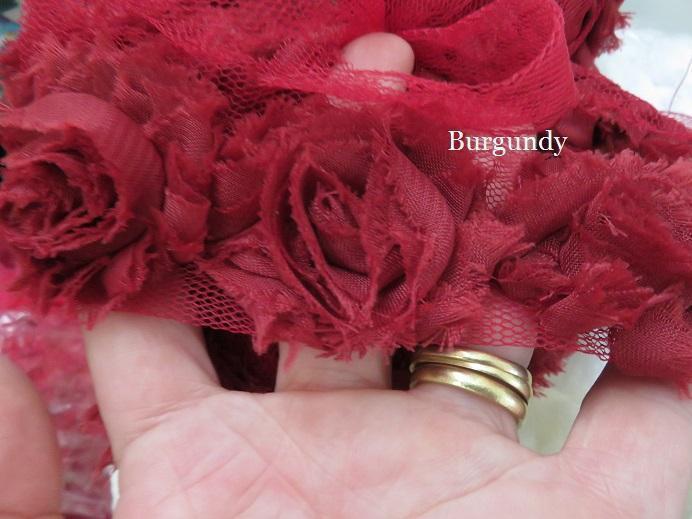 4cm Shabby chiffon flowers