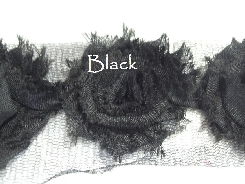 4cm Shabby chiffon flowers