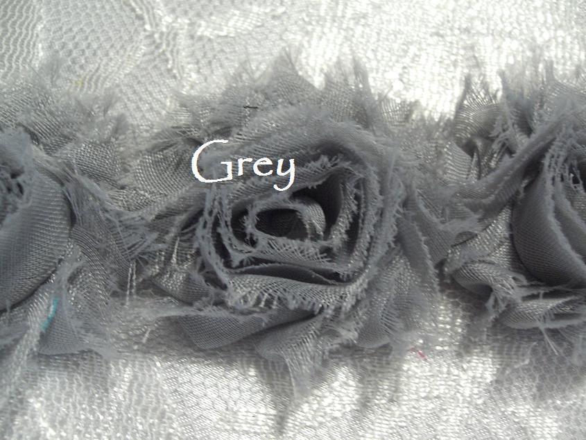 4cm Shabby chiffon flowers