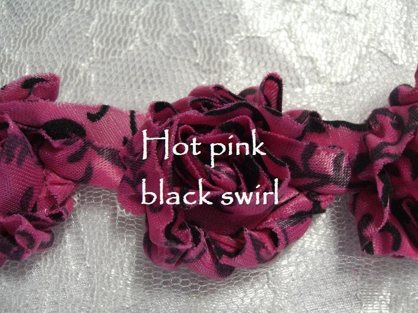 4cm Shabby chiffon flowers