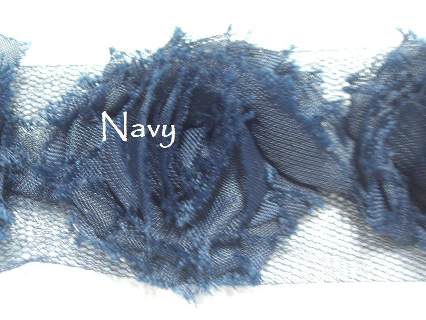 4cm Shabby chiffon flowers