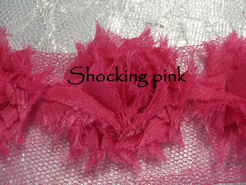 4cm Shabby chiffon flowers