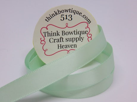 513 Pastel green Double sided satin ribbon Australia