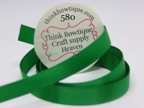 580 Emerald Double sided satin ribbon Australia