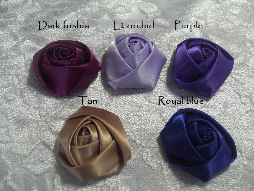 5cm Satin rolled rosette Australia