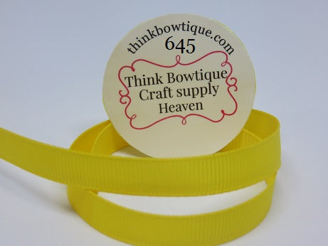 645 Yellow Daffodil grosgrain ribbon Australia