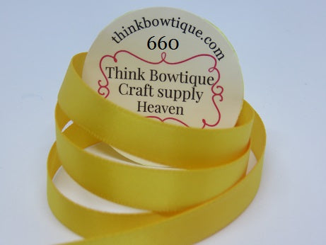 660 Yellow gold Double sided satin ribbon Australia