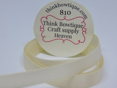 810 Ivory Double sided satin ribbon Australia