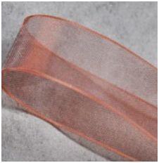 868 Cappuccino 25mm Organza ribbon