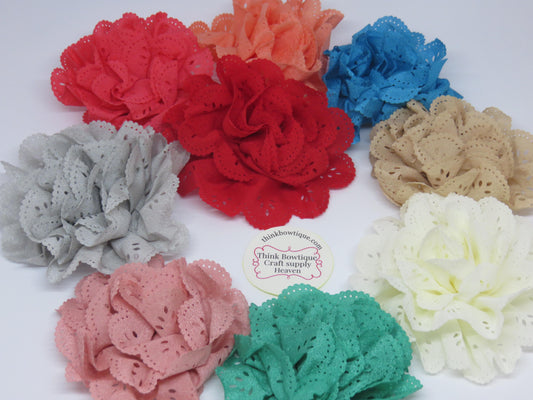 9cm Lace flowers for your craft supplies in Australia.
