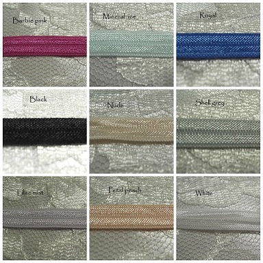 9mm 3/8 FOE (fold over elastic Australia