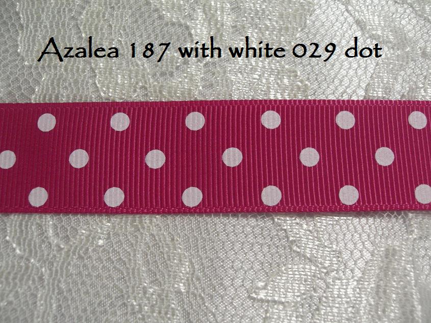 22mm - 7/8 2 colour printed grosgrain 5 metres ALL COLOURS