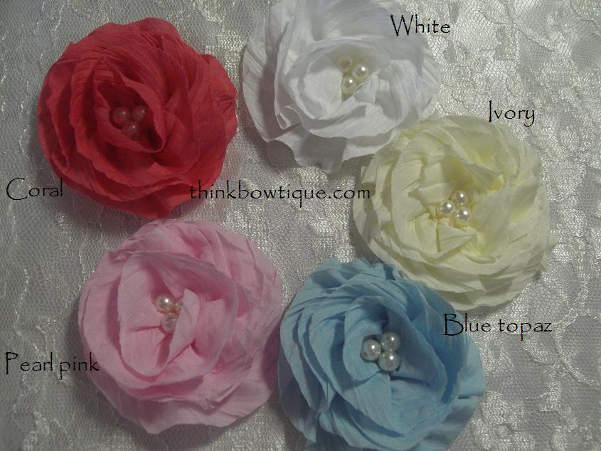 8cm Bella rose crinkle flower